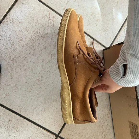 Vintage 1980s Italian leather shoes size EU40 brown suede American by starter - Picture 2 of 5